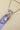 Upcycled-Vintage-Tie-Necklace-Lavender with a vintage leaf brooch and gold chain-Fleastyle