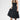 A woman wearing a black tiered strapless midi dress with a smocked bodice, paired with a beige flat-brim hat, turquoise necklace, and brown cowboy boots for a everyday casual elegance --Strapless_Mixed_Media_Midi_Dress_-_Black-FleaStyle