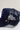 A navy blue trucker cap with a mesh back, featuring an embroidered butterfly patch  and a couple of one-of-a-kind  vintage stick pins-Vintage Butterfly Stick Pin - Blue-FleaStyle