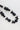 A modern geometric beaded necklace featuring matte black beads, faceted black beads, and clear glass cube accents-Vintage_Black_Lucite_Statement_Necklace-FleaStyle