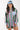 Woman wearing a blue patched cap and Striped Button Down Top - Green/Pink- wearing cowboy boots-Fleastyle