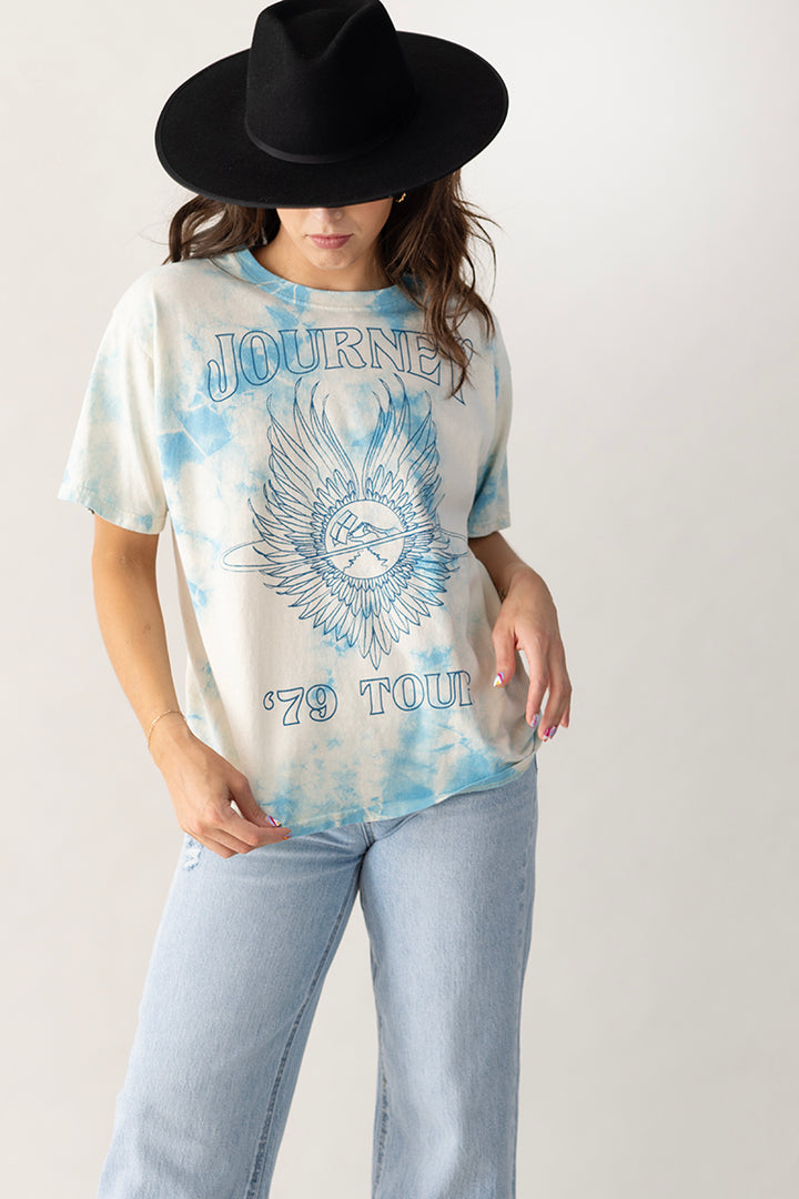 Journey Blue Tie-Dye Band T-Shirt