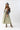Strapless Twist Mixed Media Midi Dress - Sage Green
