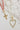Heart Charm Beaded Necklace - Ivory a bold open heart design, on a textured white background-Flea Style