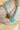 Enamel Heart Beaded Necklace - Turquoise-Fleastyle on a textured surface