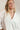 Woman wearing a white top and Gold Cushion Cut Pendant Collar Necklace-Fleastyle