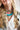 Close-up of a Statement Charm Scarf Necklace - Pink Multicolor with a cross pendant-Fleastyle
