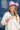 Woman wearing a Chunky Beaded Choker Necklace Turquoise, pink western painted cowboy hat against a denim background-Fleastyle