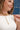 Woman wearing a  Chain Wrap Necklace-Gold against a denim blue background-Fleastyle
