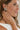 Woman wearing a Half Flower Rhinestone Earrings with a neutral background-Fleastyle