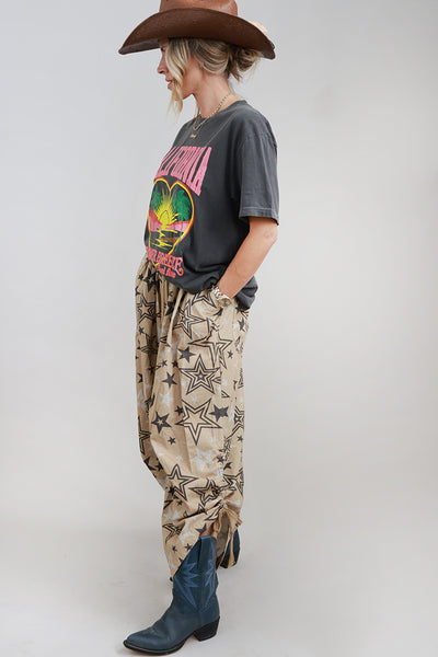 Ruched Wide Leg Star Print Pants – Flea Style