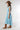 Box Pleated Midi Skirt - Blue