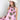 Woman wearing a Monstera-Leaf-Print-Halter-Maxi-Dress-Pink and a Brooks Straw Cowbowy Hat White-FleaStyle