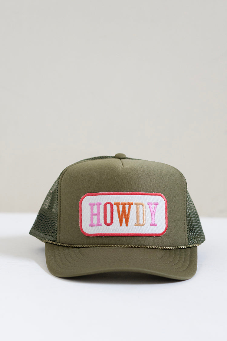 "Howdy" Olive Trucker Hat