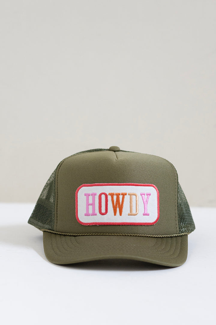 "Howdy" Olive Trucker Hat