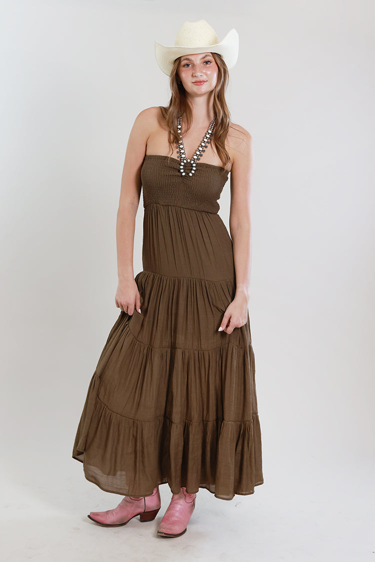 Smocked Strapless Maxi Dress Smocked Strapless Maxi Dress