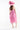 Woman wearing a pink Tiered Ruffle Midi Dress wtih  pink floral and butterfly facinator-FleaStyle