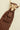 Upcycled Vintage Tie Necklace - Brown Rhinestone with a gold chain and a one-of-a-kind vintage brooch with a gold leaf accent-Fleastyle