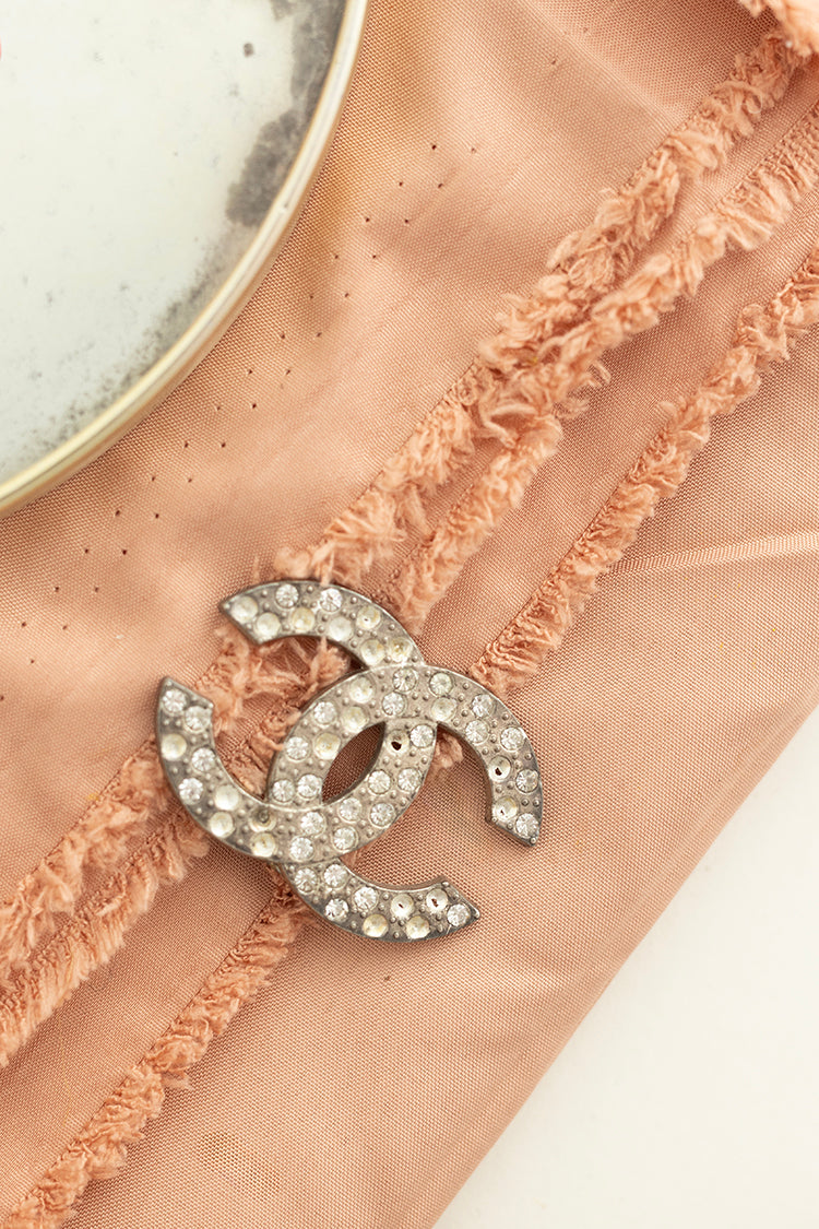 Vintage Bling CC Brooch- Flea Style