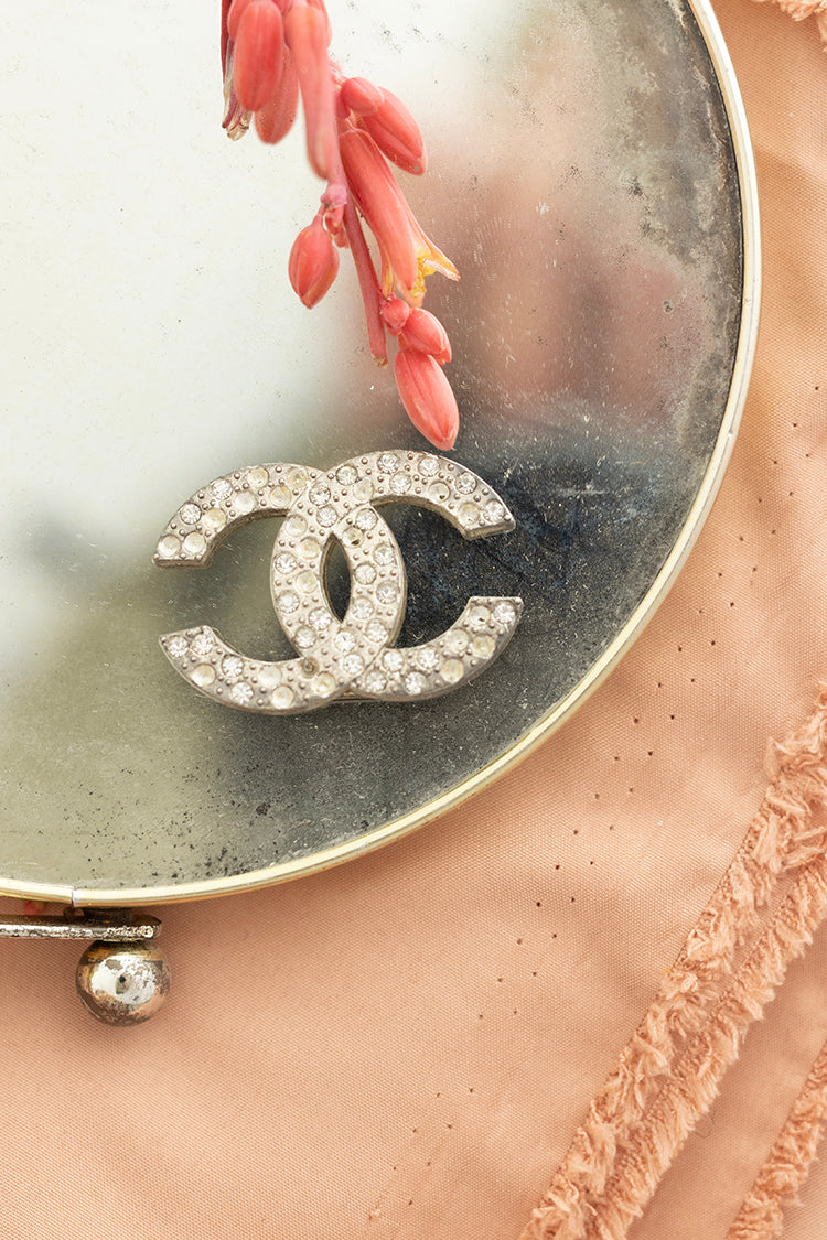 Vintage Bling CC Brooch- Flea Style