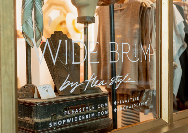 Store front windows with vinyl details