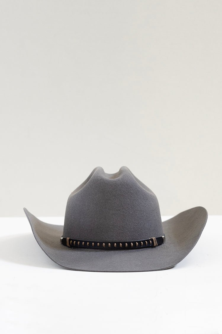 Black and Brown Detailed Leather Hat Band - Flea Style