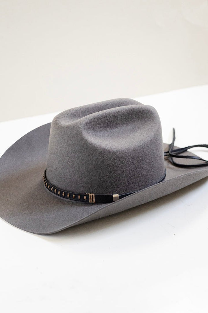 Black and Brown Detailed Leather Hat Band - Flea Style