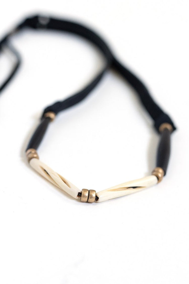 Black and Ivory Tribal Inspired Hat Band - Flea Style