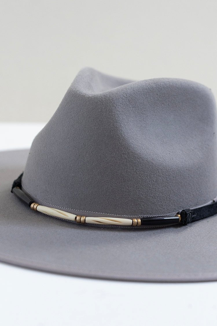 Black and Ivory Tribal Inspired Hat Band - Flea Style