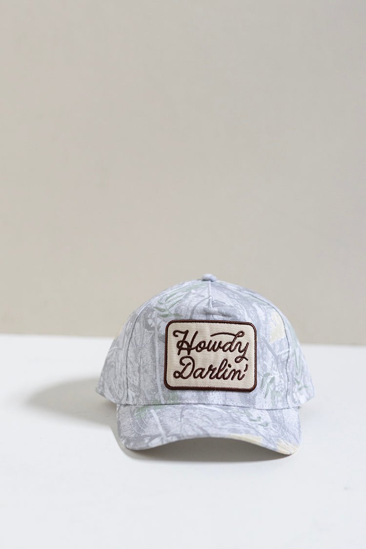 Bleached Camo "Howdy Darlin'" Trucker Hat - Flea Style