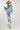 Blue Button - Up Batwing Top - Flea Style