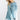 Blue Button - Up Batwing Top - Flea Style
