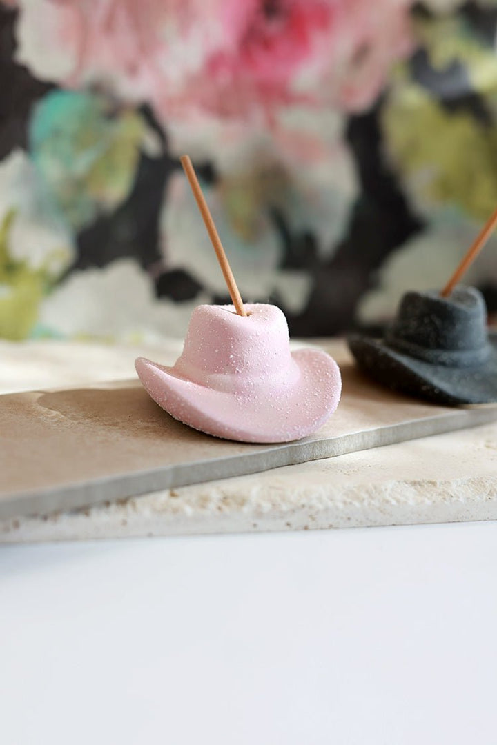 Blush Cowboy Hat Incense Holder - Flea Style