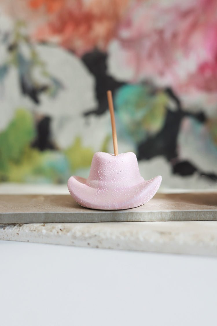 Blush Cowboy Hat Incense Holder - Flea Style