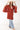 Brick Red Circles Printed Kimono - Flea Style