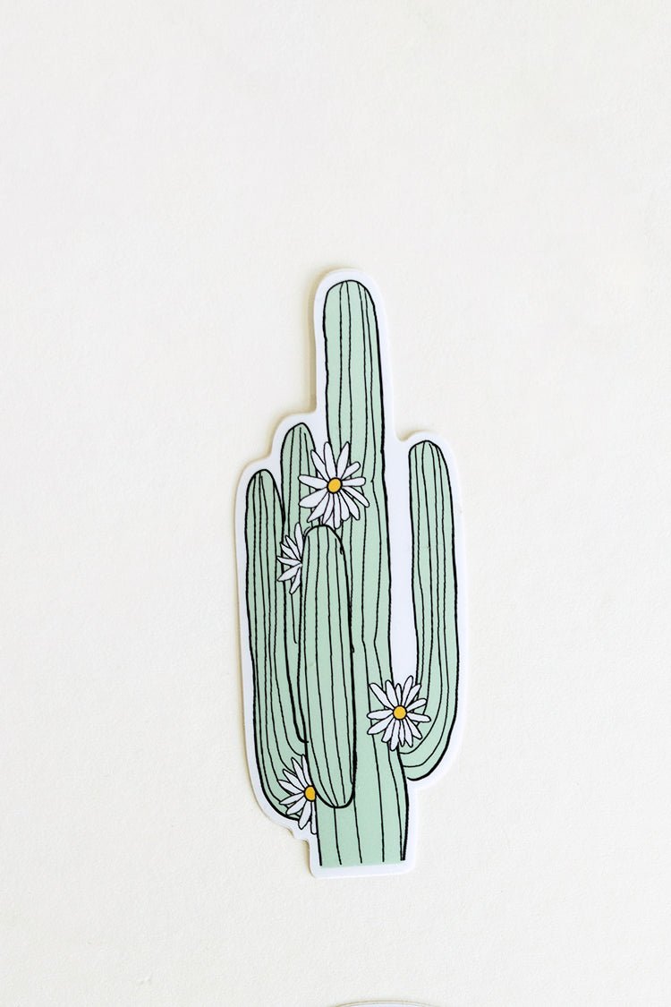 Cactus with Flowers Sticker - Flea Style