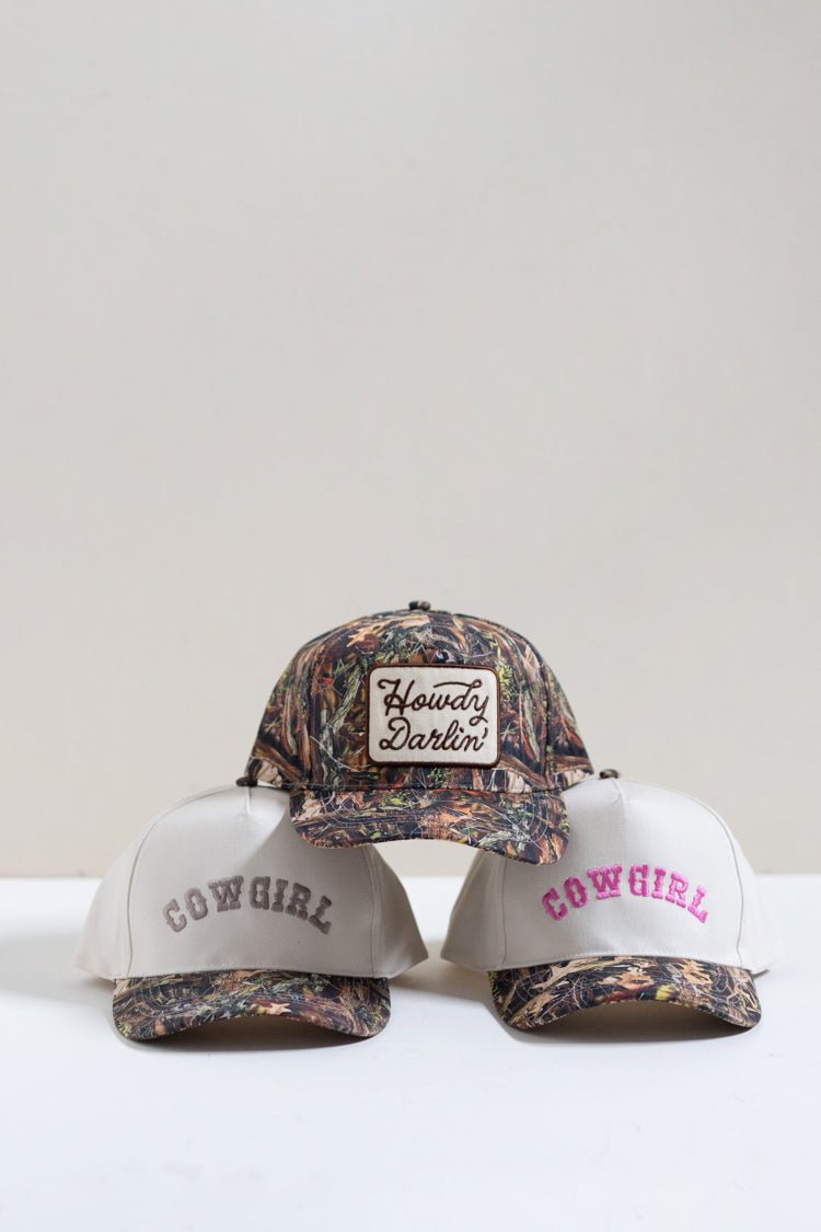 Camo "Howdy Darlin'" Trucker Hat - Flea Style