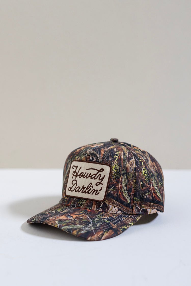 Camo "Howdy Darlin'" Trucker Hat - Flea Style