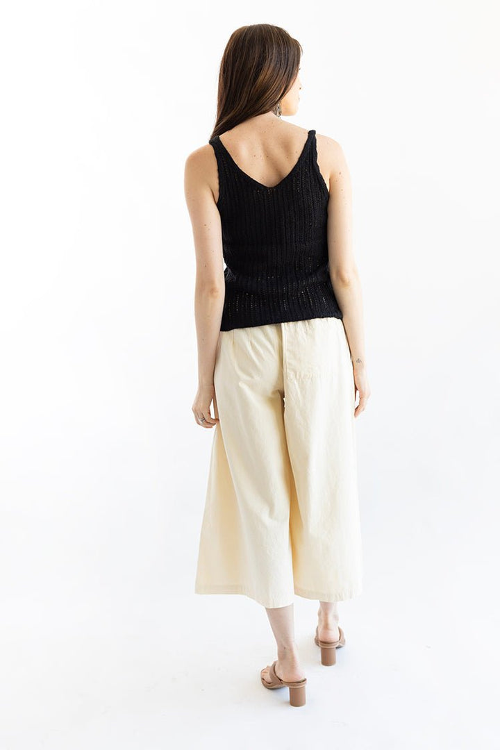 Canvas Pocket Pants with Elastic Waist - Flea Style