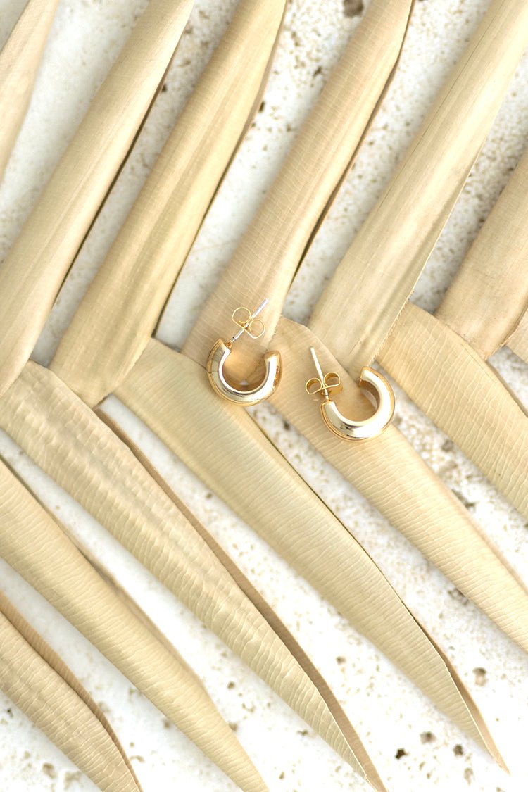 Chunky Mini Huggie Hoop Earrings - Flea Style