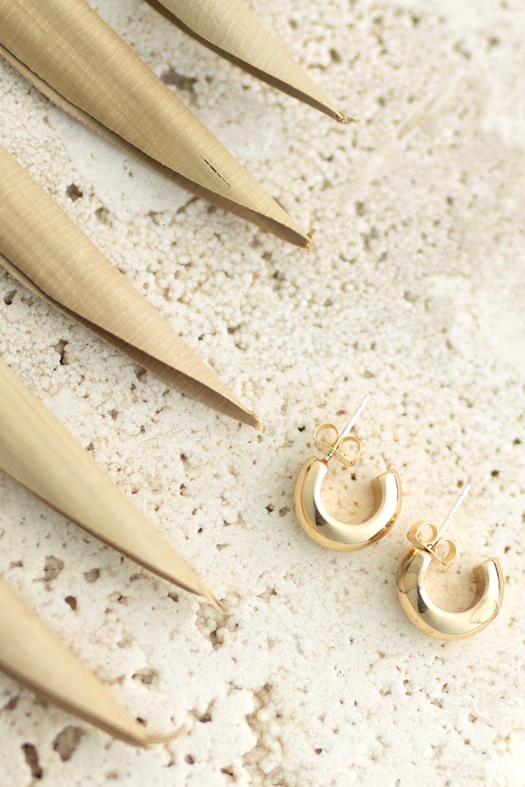 Chunky Mini Huggie Hoop Earrings - Flea Style