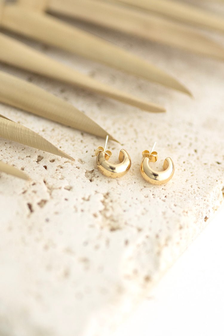 Chunky Mini Huggie Hoop Earrings - Flea Style