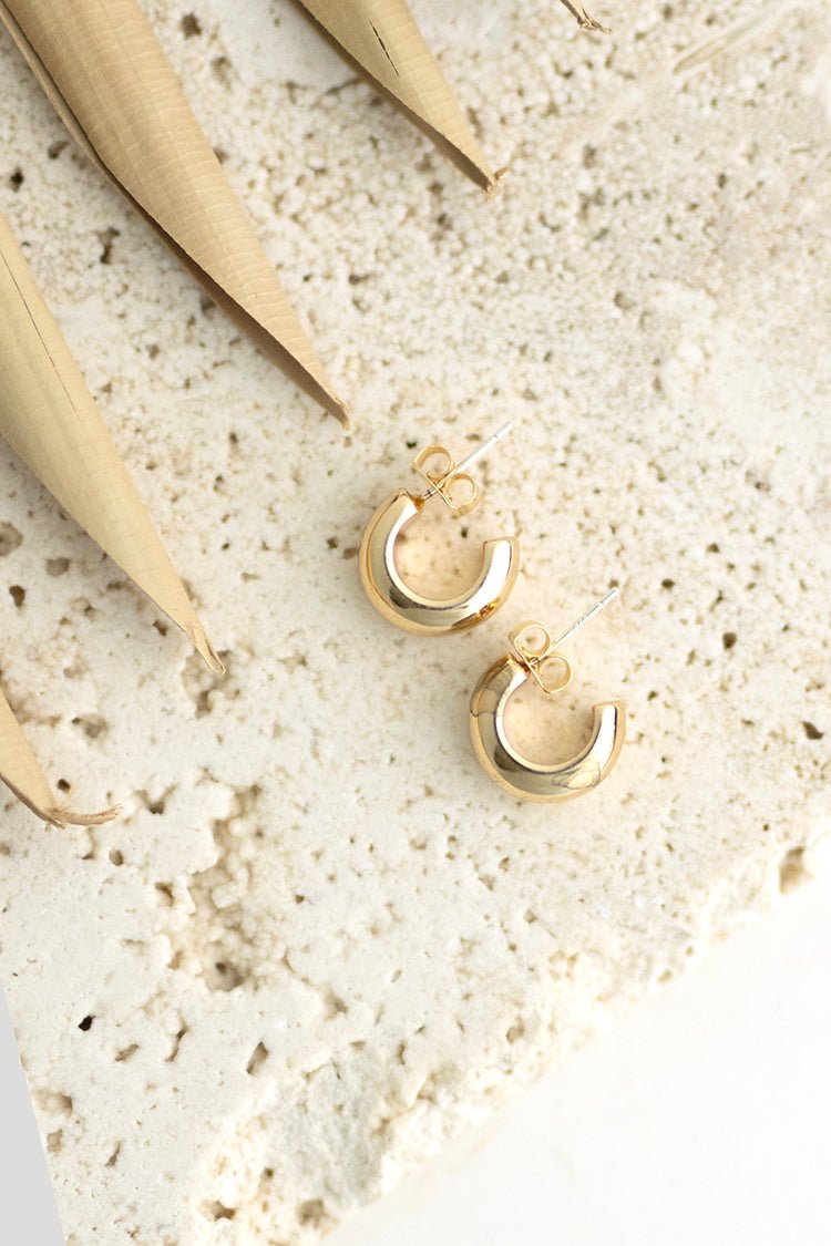 Chunky Mini Huggie Hoop Earrings - Flea Style