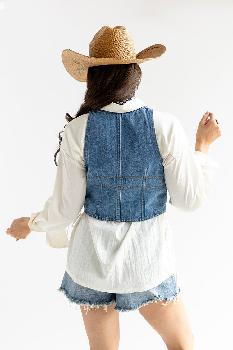 Denim Bustier Vest - Flea Style