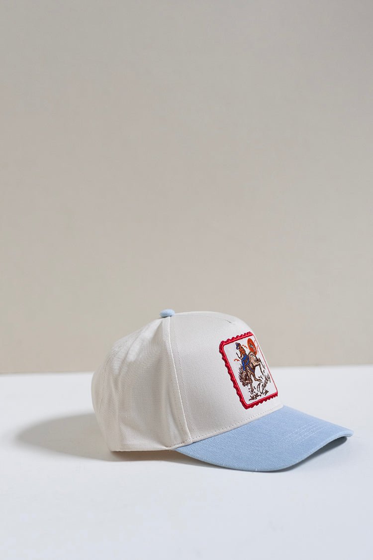Denim Western Patch Trucker Hat - Flea Style