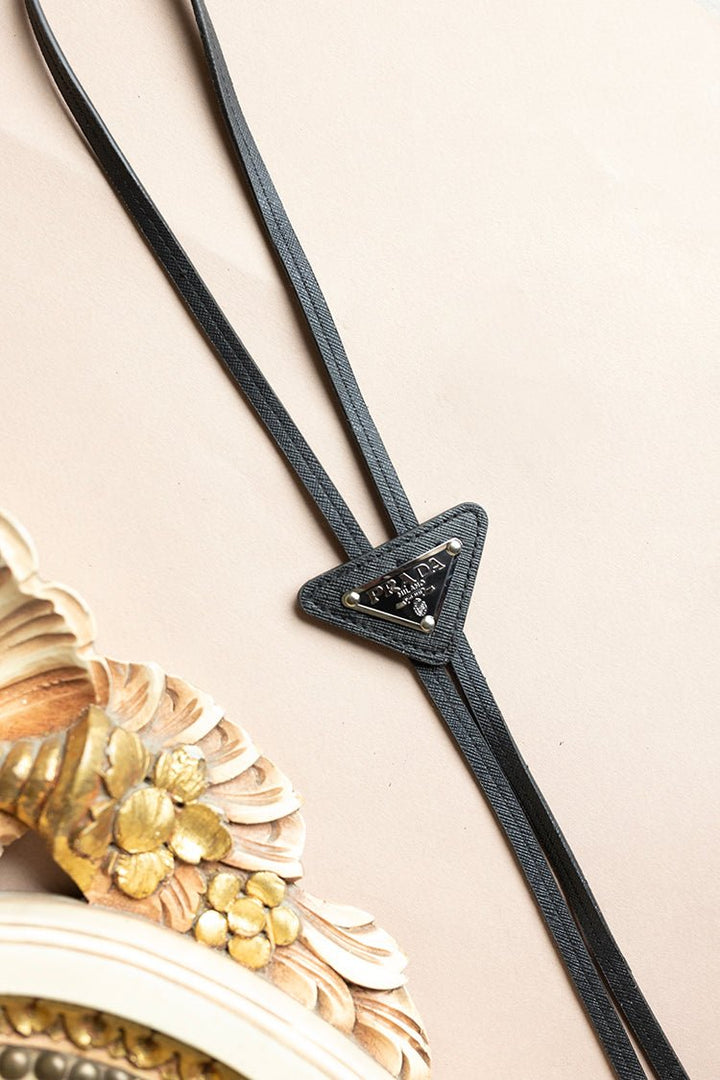 Designer Leather Bolo Tie Necklace - Flea Style