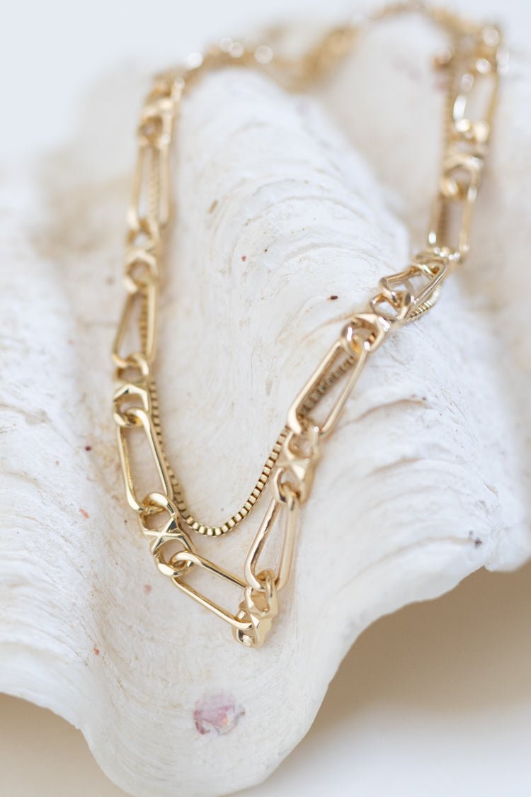 Double Link Gold Necklace - Flea Style