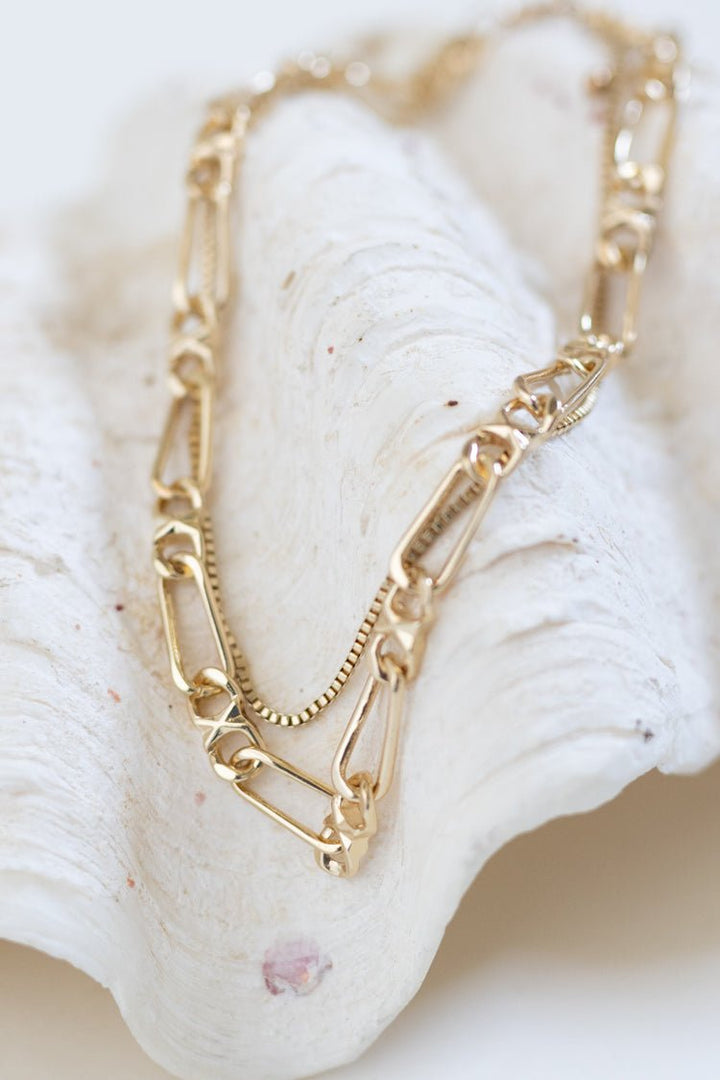 Double Link Gold Necklace - Flea Style