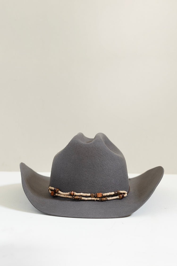 Double Strand Neutral Beaded Hat Band - Flea Style