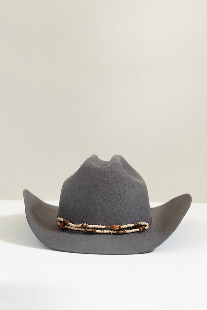 Double Strand Neutral Beaded Hat Band - Flea Style